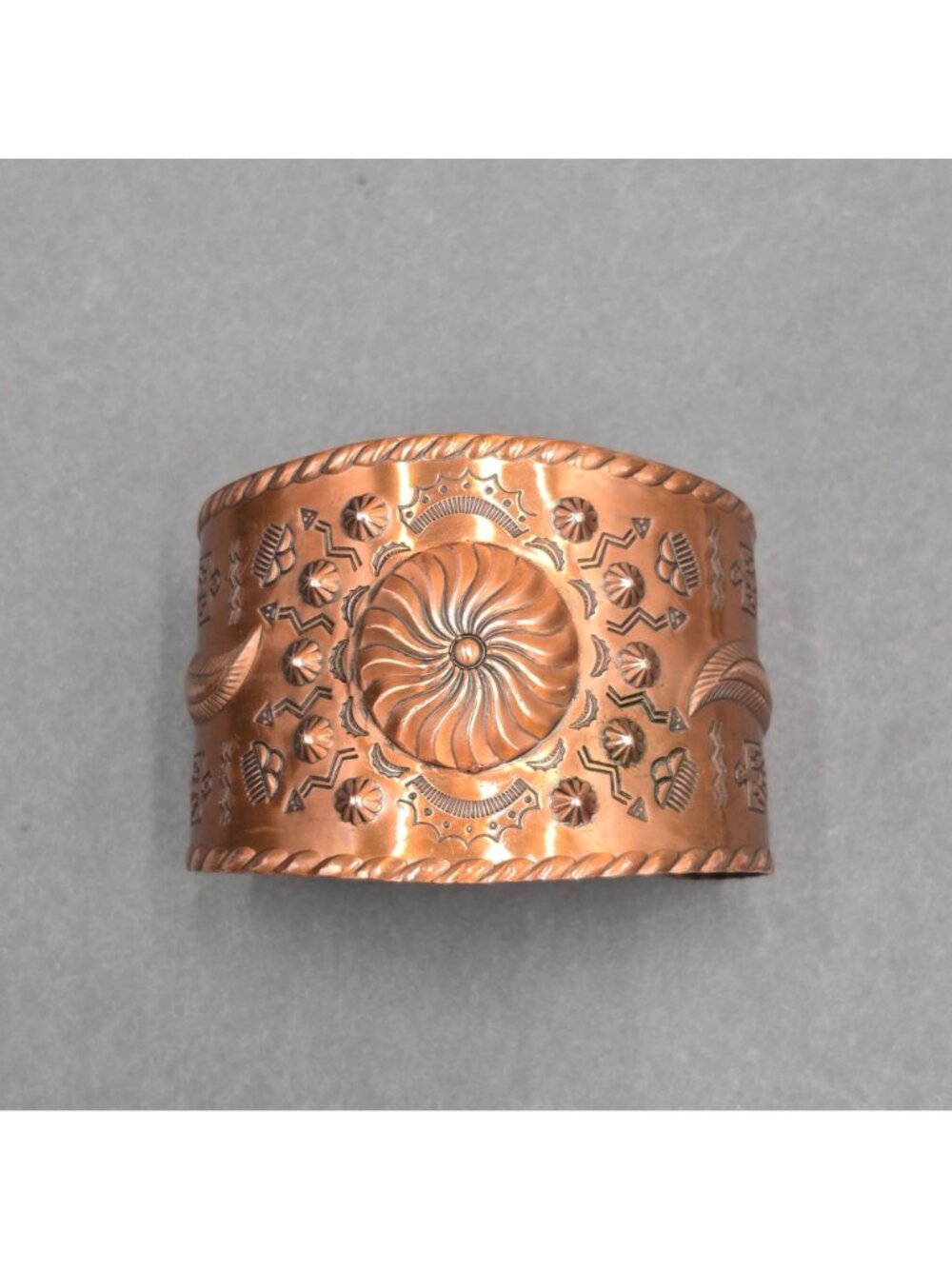 Vintage Bell Trading Post Extra Wide Copper Cuff Bracelet 6.75" Southwestern - Picture 10 of 15